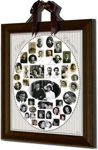 Cadre gnalogique Mdaillon Mmoire de Famille Arbre gnalogique mmoire photos de famille anciennes