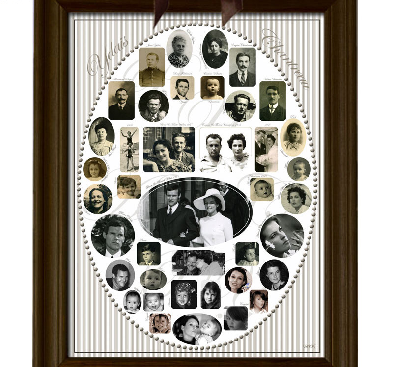 tableau Mmoire de Famille Arbre gnalogique mmoire photos de famille anciennes