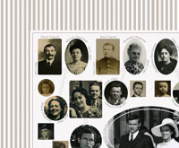 présentation Noms et Dates  Arbre généalogique mémoire photos de famille anciennes