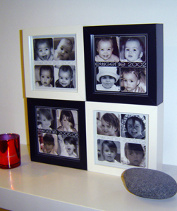 cadre blancs et noirs - 4 portraits photos num�riques