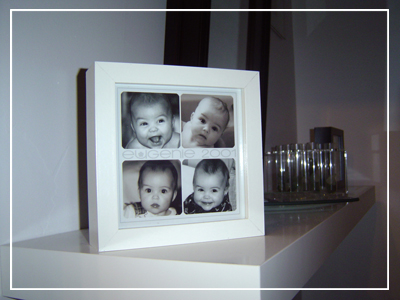 cadre blanc 4 portraits - photos num�riques