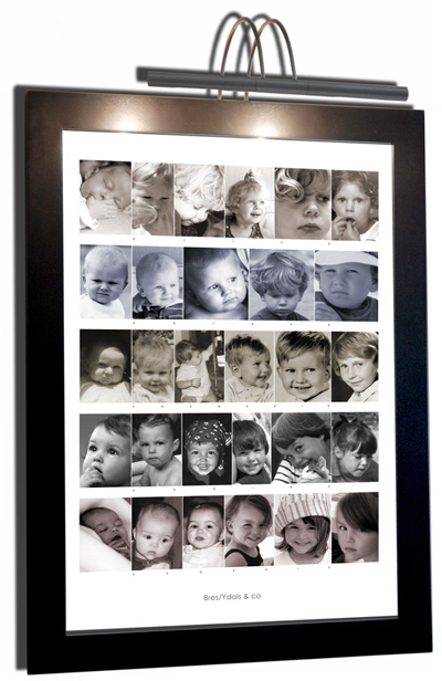 Tableau Contemporain grand format Arbre gnalogique mmoire photos de famille anciennes